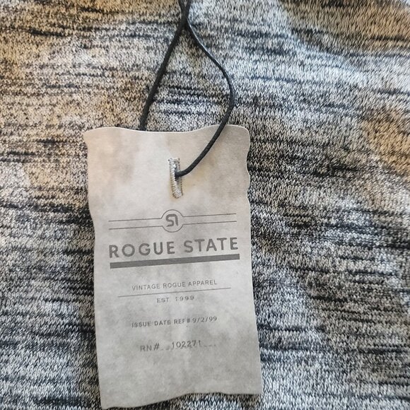 Rogue State Sweatshirt Gray Black Gray Classy Pullover With Zip Pockets Sz Small - Picture 4 of 5